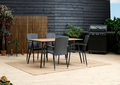 Havebord Beijing sort/teak 148 x 85 cm - Sunlife